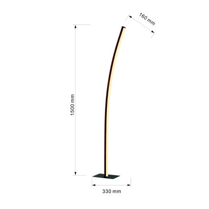 Wofi 3020-106 - LED Stmívatelná stojací lampa BOLOGNA LED/21W/230V