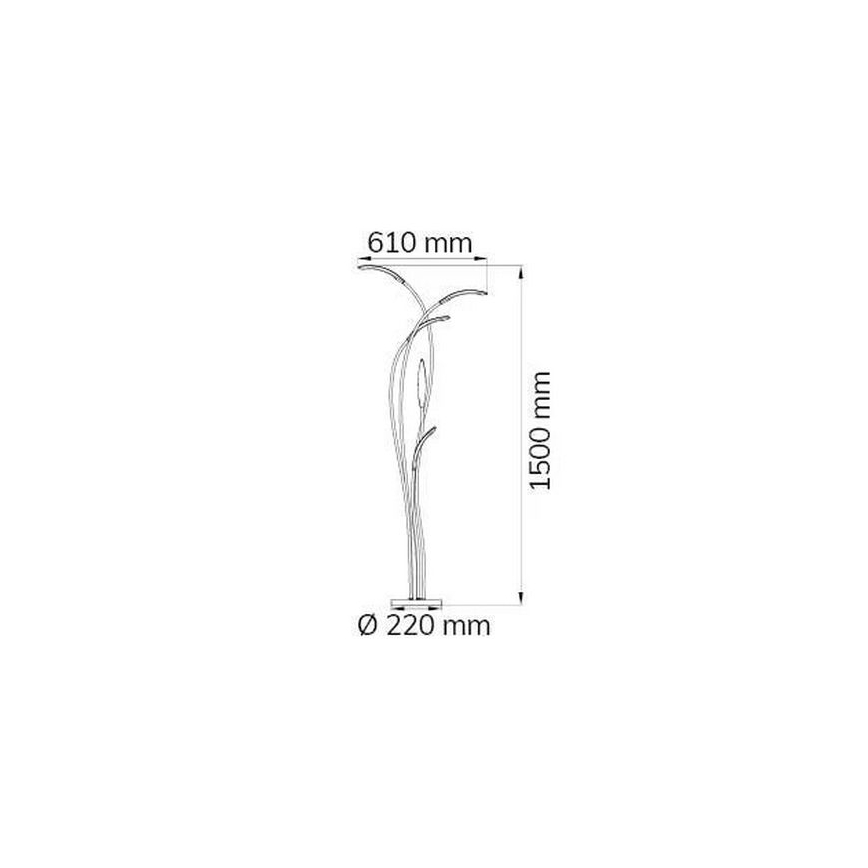 Wofi 3326.05.01.5000 - LED Stmívatelná stojací lampa HAMPTON 5xLED/5,2W/230V + dálkové ovládání