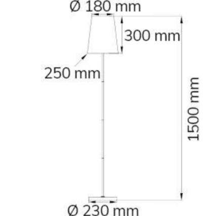 Wofi 3329.01.06.6000 - Stojací lampa FYNN 1xE27/60W/230V bílá