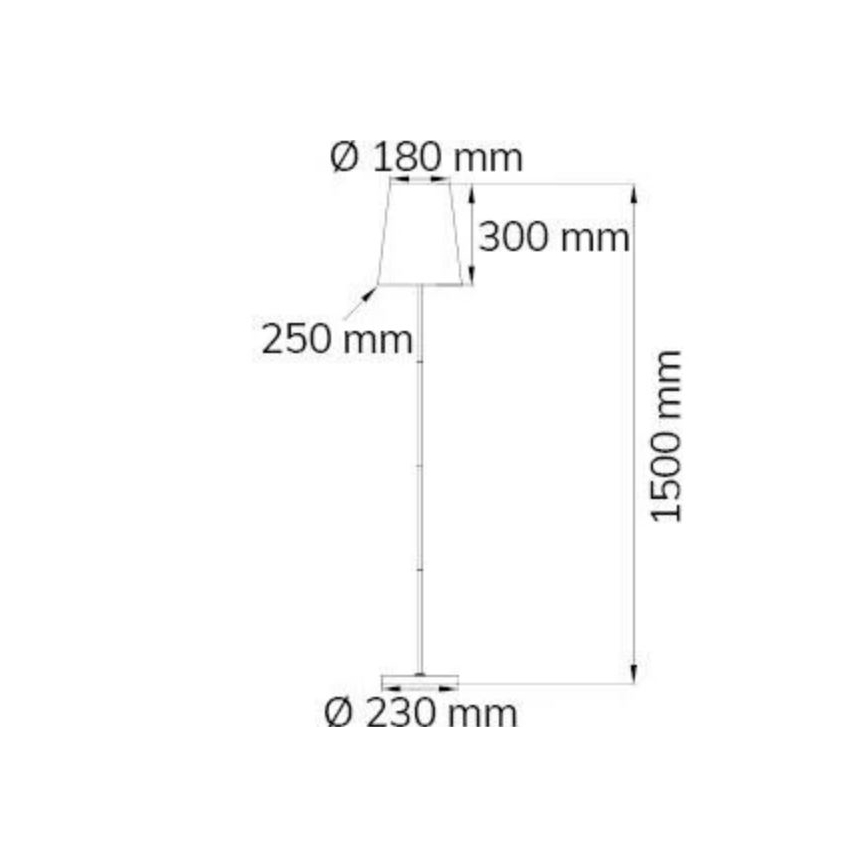 Wofi 3329.01.06.6000 - Stojací lampa FYNN 1xE27/60W/230V bílá