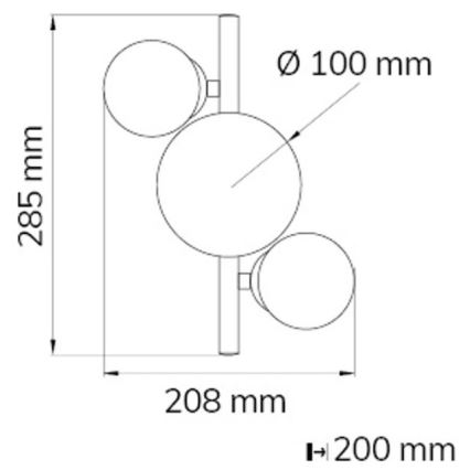 Wofi 4014.03.14.9000 - LED Nástěnné svítidlo VILLA 3xG9/3W/230V