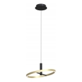 Wofi 6016-104L - LED Stmívatelný lustr na lanku BREST LED/19W/230V pr. 42 cm černá/zlatá