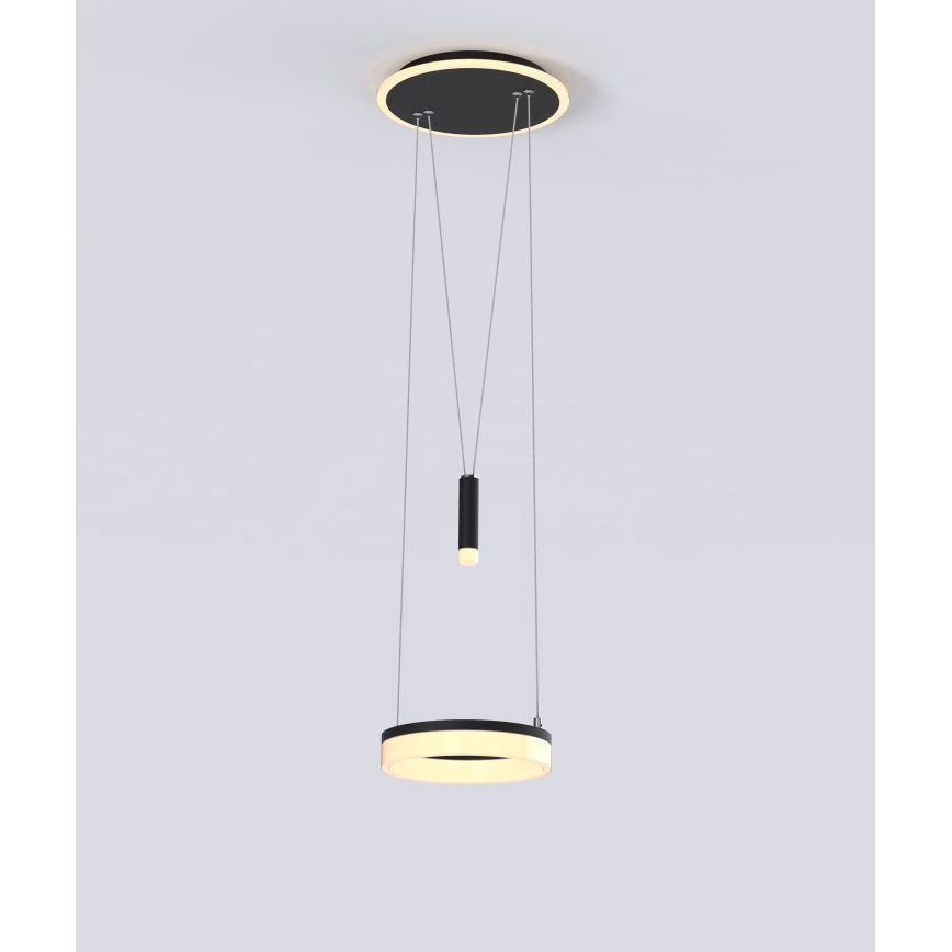 Wofi 6054-302 - LED Stmívatelný lustr na lanku JESSE LED/15,5W/230V černá