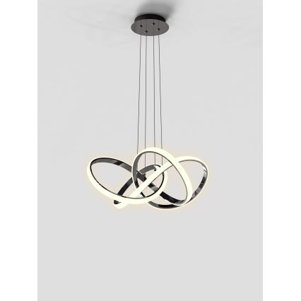 Wofi 6134-105L - LED Stmívatelný lustr na lanku INDIGO LED/50W/230V černá/lesklý chrom