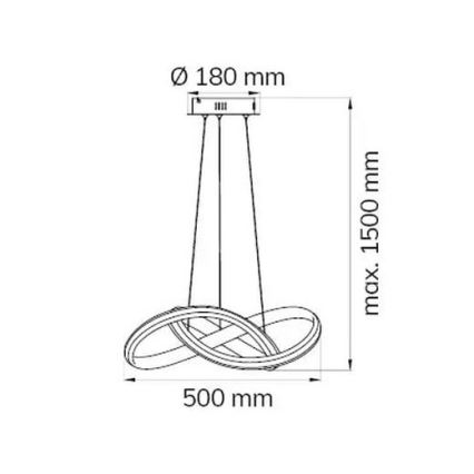 Wofi 6823.01.10.9500 - LED Stmívatelný lustr na lanku SOLO LED/28W/230V