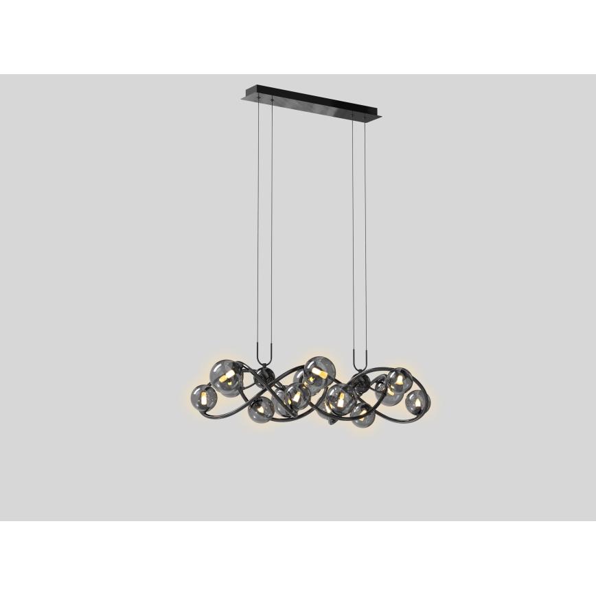 Wofi 7014-1405 - LED Lustr na lanku NANCY 14xG9/3,5W/230V černá/lesklý chrom