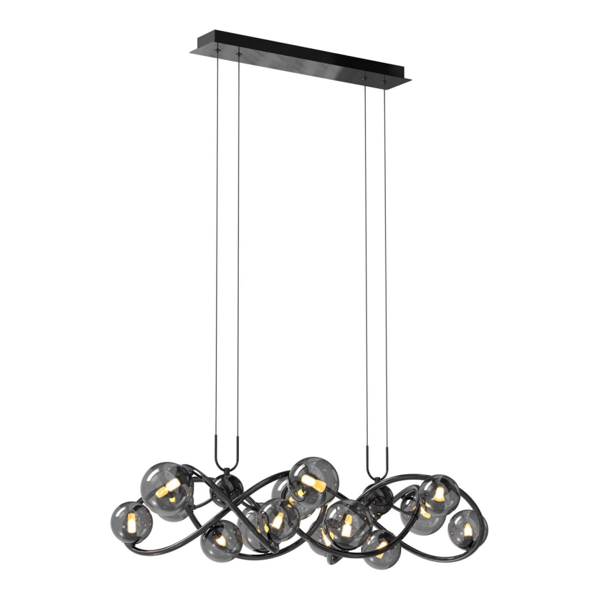 Wofi 7014-1405 - LED Lustr na lanku NANCY 14xG9/3,5W/230V černá/lesklý chrom