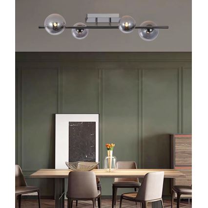 Wofi 7014-405W - LED Přisazený lustr VILLA 4xG9/3W/230V černá