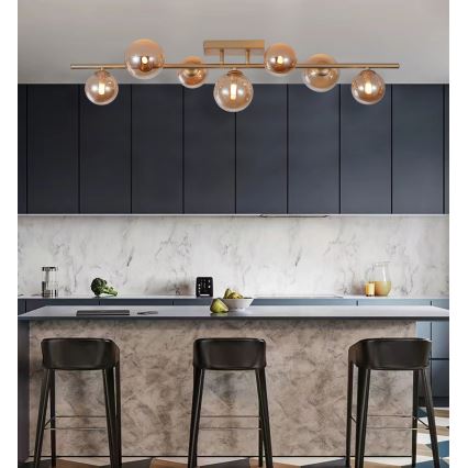 Wofi 7014-701W - LED Přisazený lustr VILLA 7xG9/3W/230V zlatá