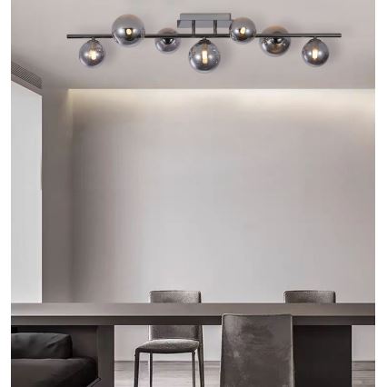 Wofi 7014-705W - LED Přisazený lustr VILLA 7xG9/3W/230V černá