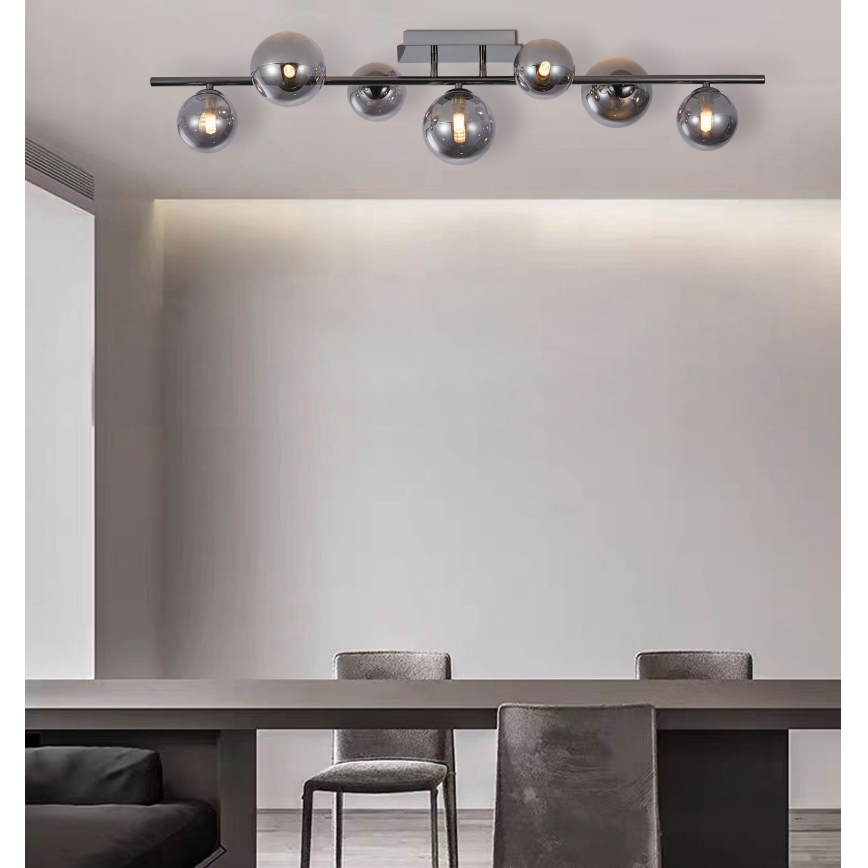 Wofi 7014-705W - LED Přisazený lustr VILLA 7xG9/3W/230V černá