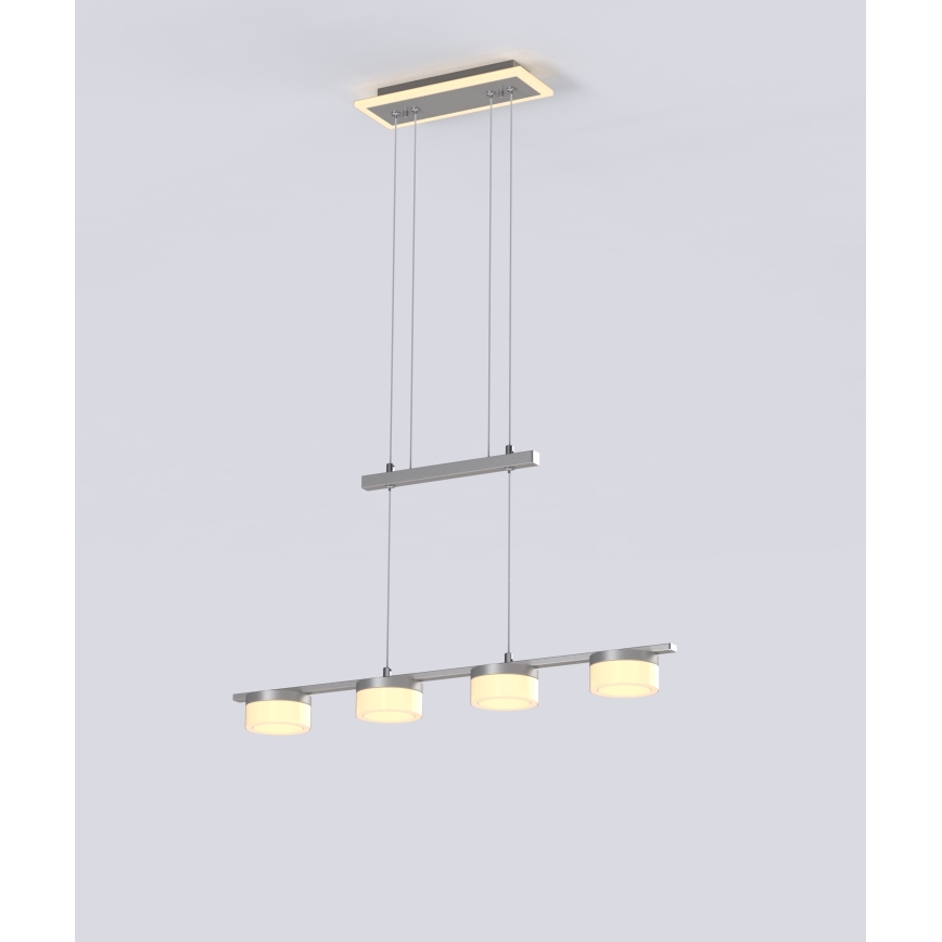 Wofi 7054-503 - LED Stmívatelný lustr na lanku JESSE LED/21W/230V matný chrom