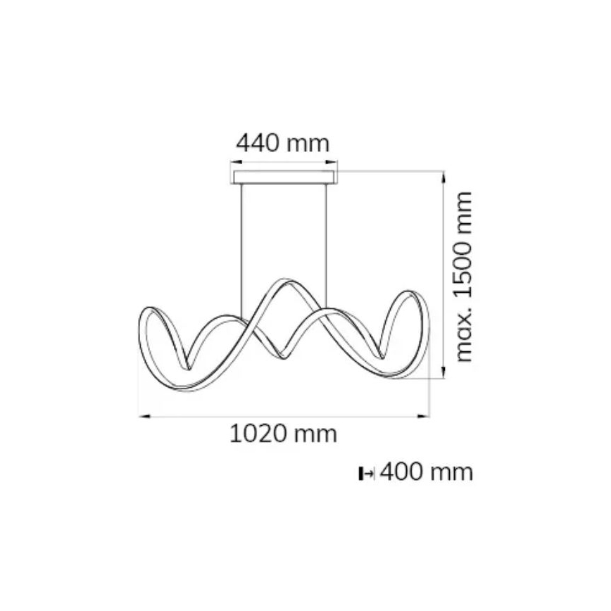 Wofi 7095.01.63.7000 - LED Stmívatelný lustr na lanku TORONTO LED/64W/230V
