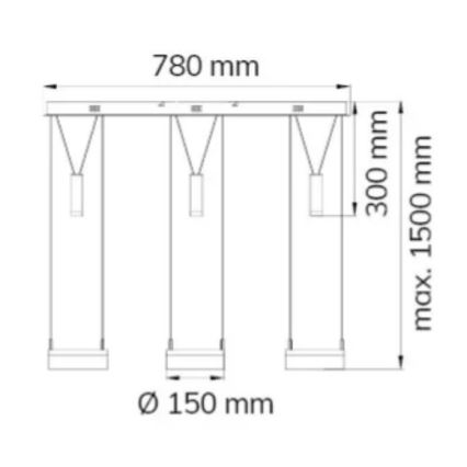 Wofi 7263.06.54.6000 - LED Stmívatelný lustr na lanku JETTE 3xLED/7,5W/230V + 3xLED/1W