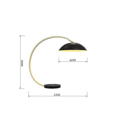 Wofi 8001-104 - LED Dotyková stmívatelná stolní lampa ROSCOFF LED/10,5W/230V černá/zlatá