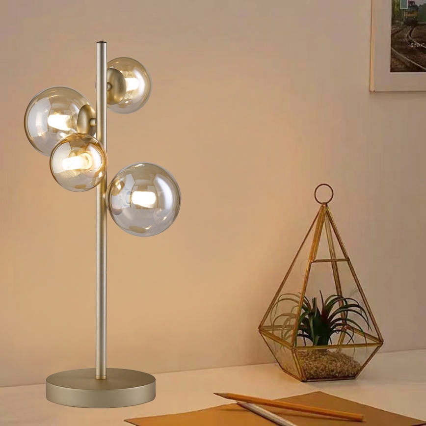 Wofi 8014.04.14.9000 - LED Stolní lampa VILLA 4xG9/3W/230V zlatá