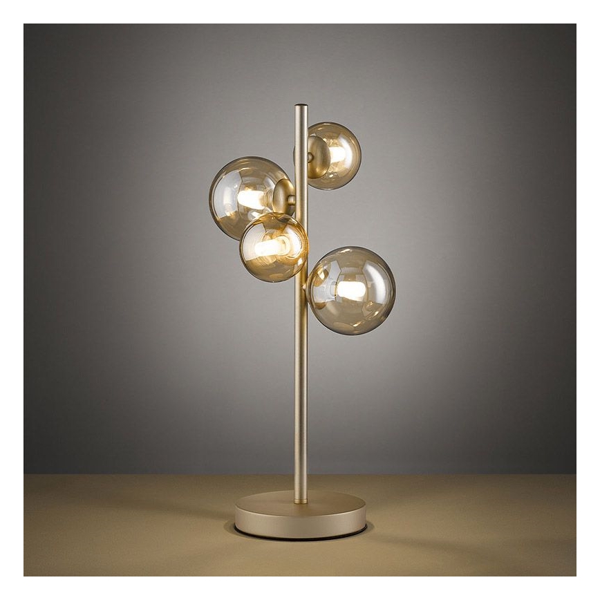 Wofi 8014.04.14.9000 - LED Stolní lampa VILLA 4xG9/3W/230V zlatá