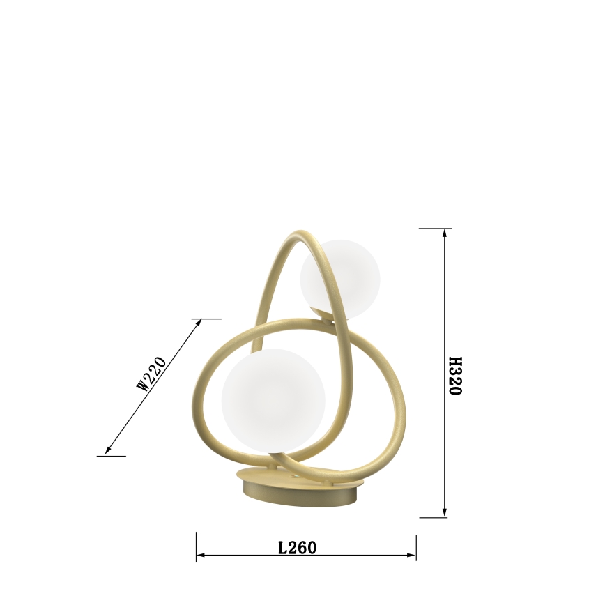 Wofi 8014-201 - LED Stolní lampa NANCY 2xG9/3,5W/230V zlatá/bílá
