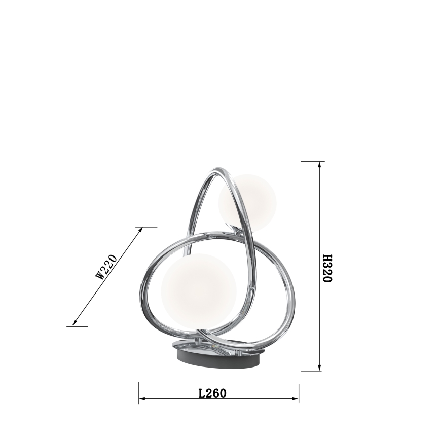 Wofi 8014-207 - LED Stolní lampa NANCY 2xG9/3,5W/230V lesklý chrom