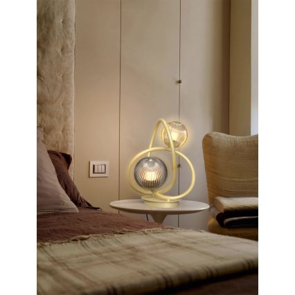 Wofi 8015-204 - LED Stolní lampa METZ 2xG9/3,5W/230V zlatá/šedá