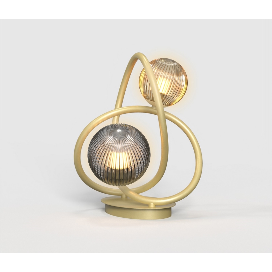 Wofi 8015-204 - LED Stolní lampa METZ 2xG9/3,5W/230V zlatá/šedá