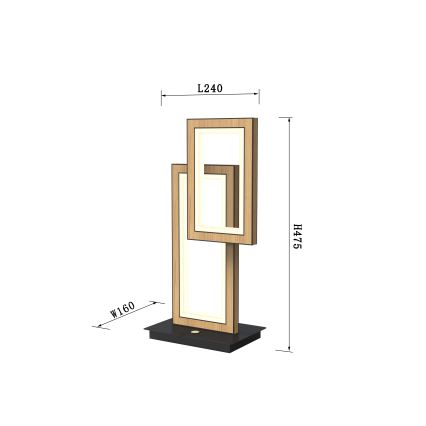 Wofi 8023-206 - LED Stmívatelná dotyková stolní lampa PESCARA LED/21W/230V