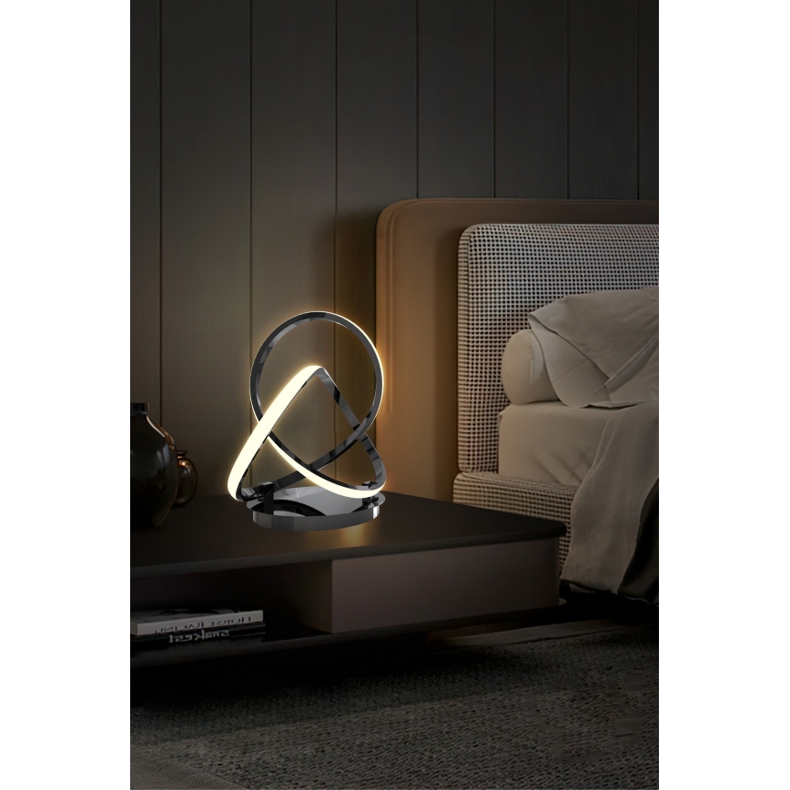 Wofi 8134-105 - LED Dotyková stmívatelná stolní lampa INDIGO LED/10,5W/230V černá/lesklý chrom