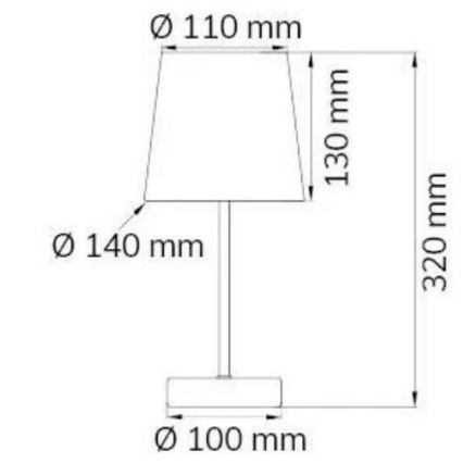 Wofi 8324.01.50.0000 - Stolní lampa CESENA 1xE14/42W/230V šedá