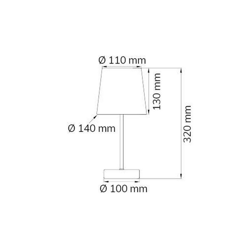 Wofi 832401060000 - Stolní lampa CESENA 1xE14/42W/230V bílá