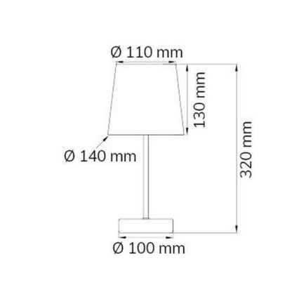 Wofi 832401178000 - Stolní lampa CESENA 1xE14/42W/230V zelená