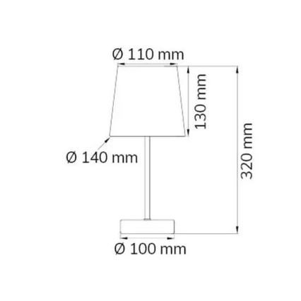 Wofi 832401949000 - Stolní lampa CESENA 1xE14/42W/230V růžová