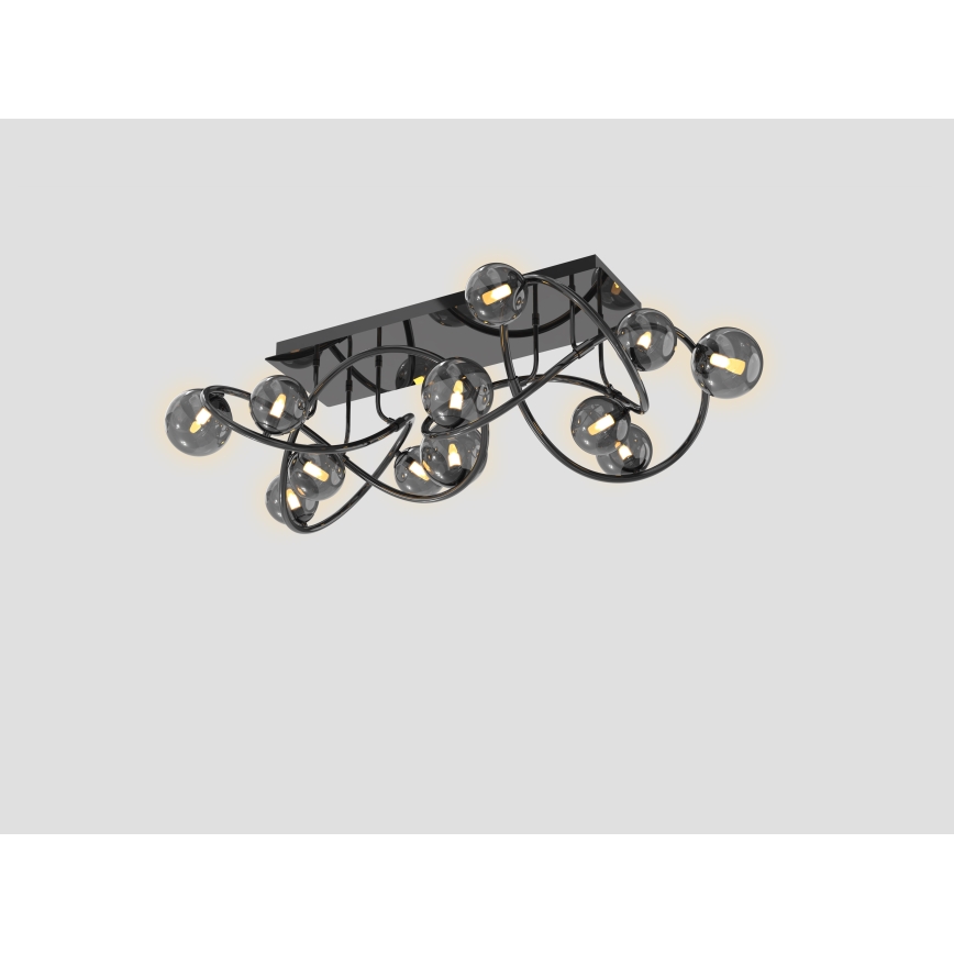Wofi 9014-1205 - LED Přisazený lustr NANCY 12xG9/3,5W/230V černá/lesklý chrom
