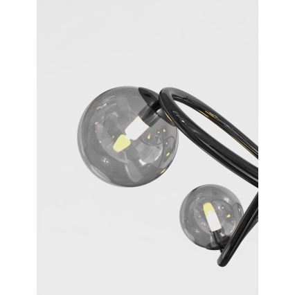 Wofi 9014-1205 - LED Přisazený lustr NANCY 12xG9/3,5W/230V černá/lesklý chrom