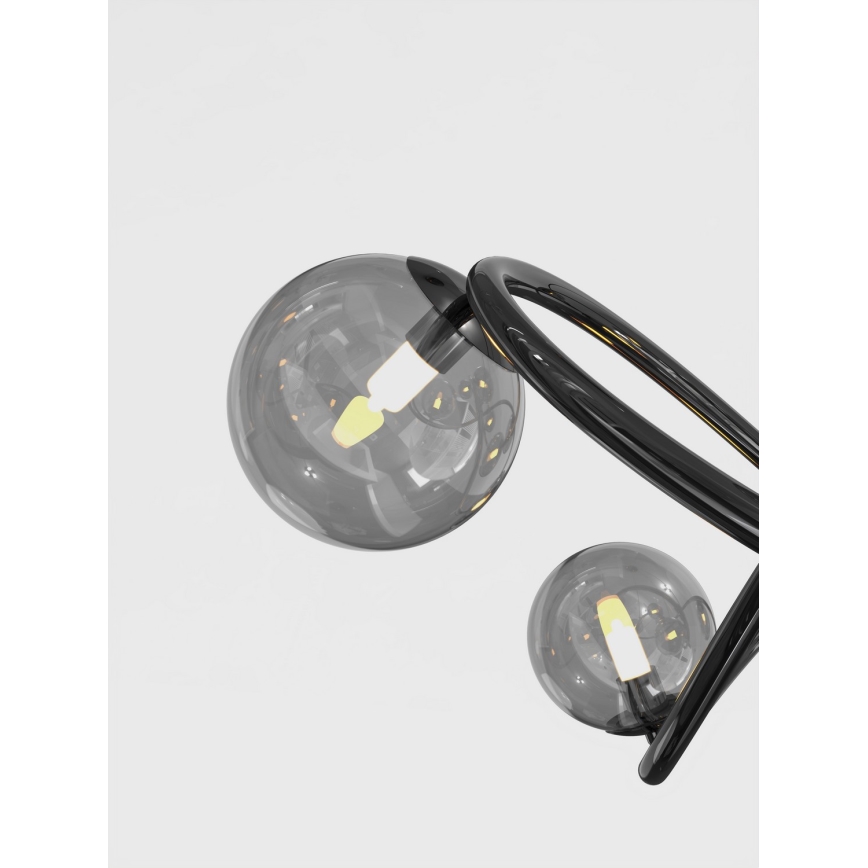Wofi 9014-1205 - LED Přisazený lustr NANCY 12xG9/3,5W/230V černá/lesklý chrom