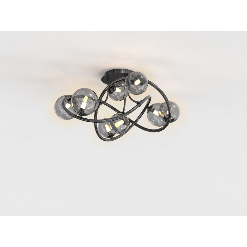 Wofi 9014-805 - LED Přisazený lustr NANCY 8xG9/3,5W/230V černá/lesklý chrom