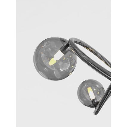 Wofi 9014-805 - LED Přisazený lustr NANCY 8xG9/3,5W/230V černá/lesklý chrom