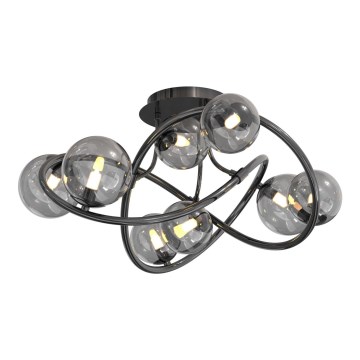 Wofi 9014-805 - LED Přisazený lustr NANCY 8xG9/3,5W/230V černá/lesklý chrom
