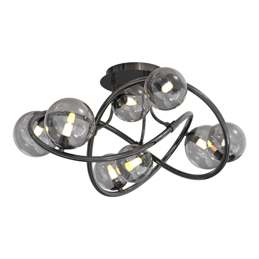 Wofi 9014-805 - LED Přisazený lustr NANCY 8xG9/3,5W/230V černá/lesklý chrom