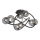 Wofi 9014-805 - LED Přisazený lustr NANCY 8xG9/3,5W/230V černá/lesklý chrom