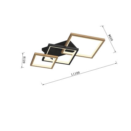 Wofi 9022-306M - LED Stmívatelné stropní svítidlo MATERA LED/37W/230V