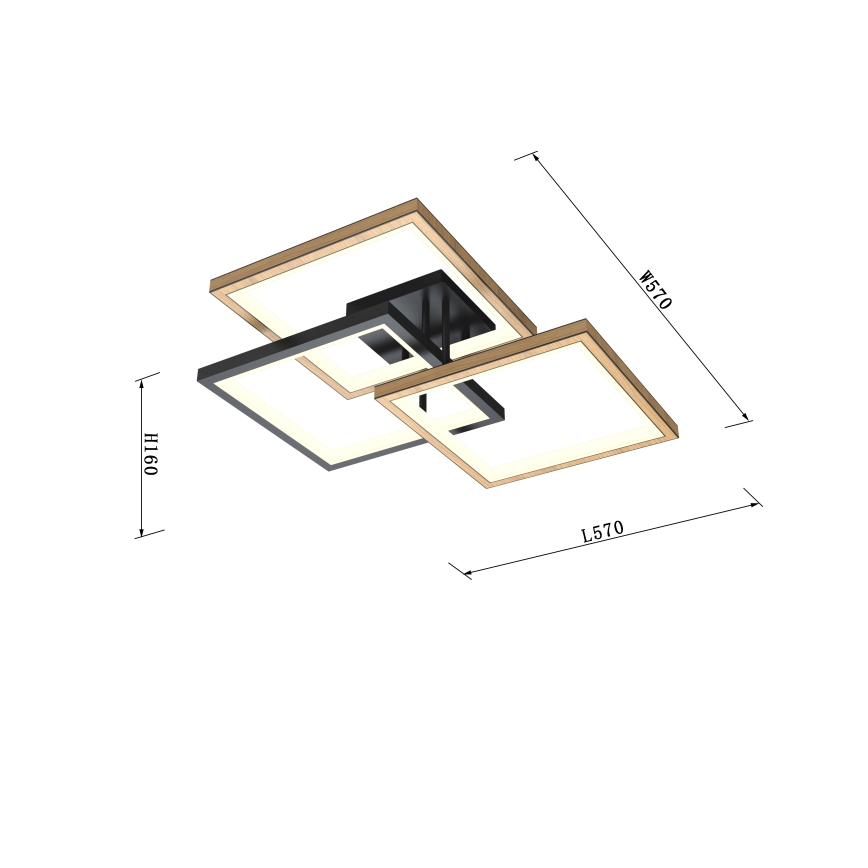 Wofi 9022-306S - LED Stmívatelné stropní svítidlo MATERA LED/40W/230V