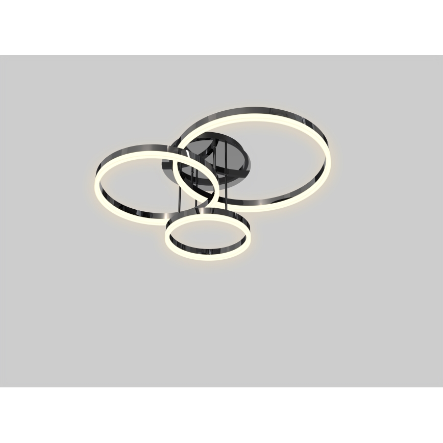 Wofi 9049-405 - LED Stmívatelný přisazený lustr PERPIGNAN LED/51W/230V černá/lesklý chrom