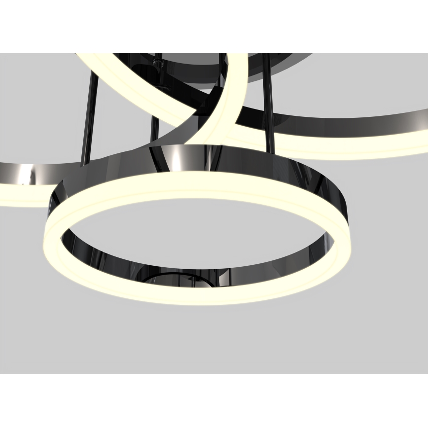 Wofi 9049-405 - LED Stmívatelný přisazený lustr PERPIGNAN LED/51W/230V černá/lesklý chrom