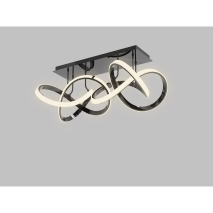 Wofi 9134-205 - LED Stmívatelný přisazený lustr INDIGO LED/64W/230V černá/lesklý chrom