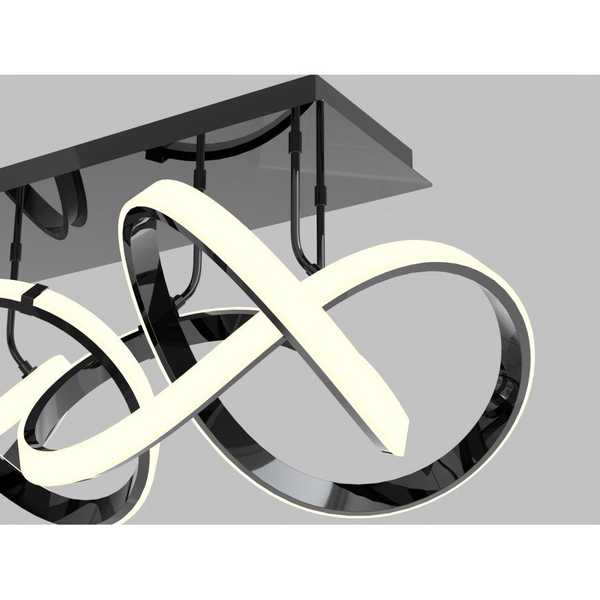 Wofi 9134-205 - LED Stmívatelný přisazený lustr INDIGO LED/64W/230V černá/lesklý chrom