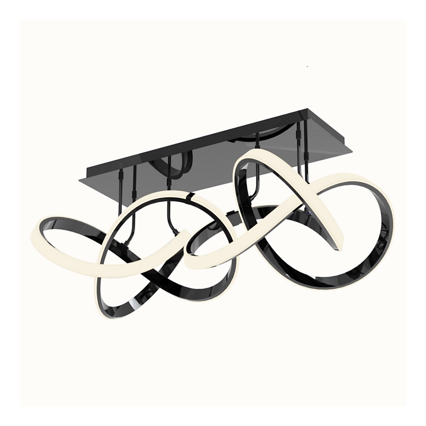 Wofi 9134-205 - LED Stmívatelný přisazený lustr INDIGO LED/64W/230V černá/lesklý chrom