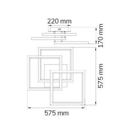 Wofi 9531.03.54.7000 - LED Stmívatelný přisazený lustr VISO LED/40W/230V