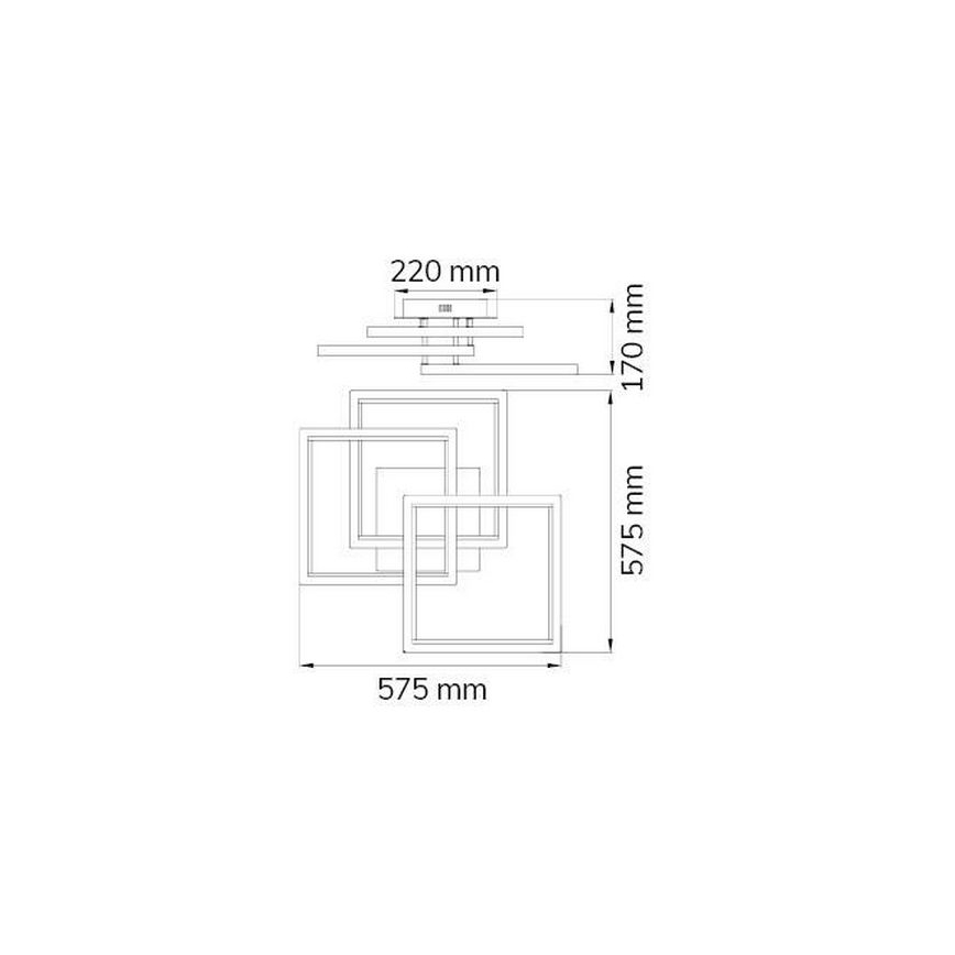 Wofi 9531.03.54.7000 - LED Stmívatelný přisazený lustr VISO LED/40W/230V