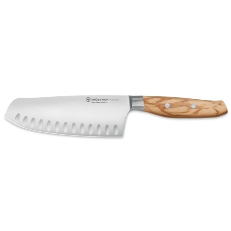 Wüsthof - Kuchyňský nůž santoku AMICI 17 cm olivové dřevo