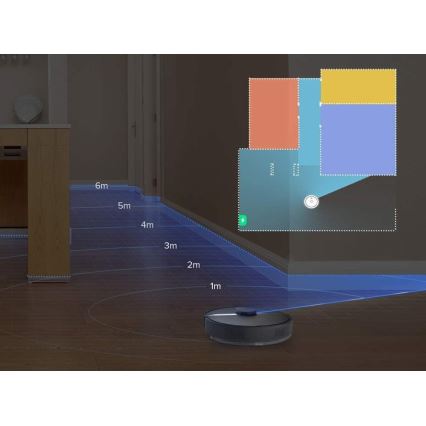 Xiaomi - Chytrý robotický vysavač ROBOROCK S6 Pure 58W Wi-Fi černá
